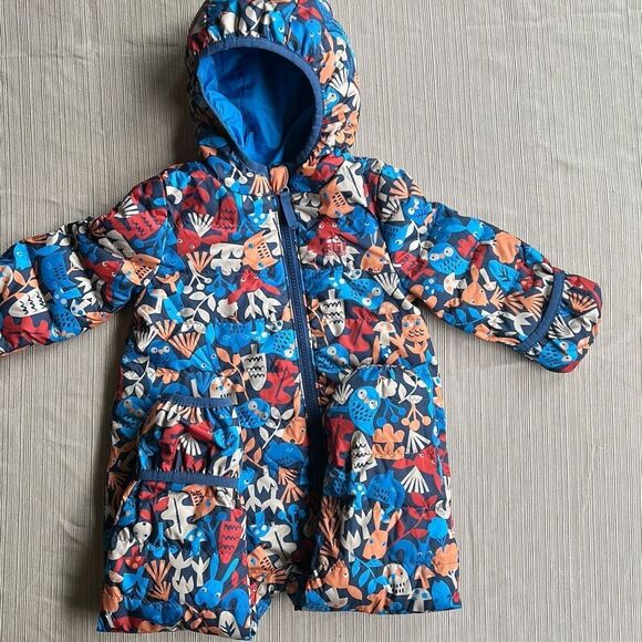 REI Insulated Down Baby Bunting Snow Suit 6-12 mo Unisex Woodland Friends Animal - Picture 1 of 8
